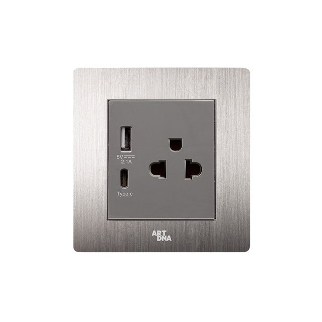 ARTDNA Wall Power Socket Explosion Proof Schuko Uk Usb Plugs Sockets