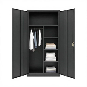 Armoire de classement métallique moderne pliable et autoportante à 2 portes à double ouverture pour bureau et hôtel - Product Image 2