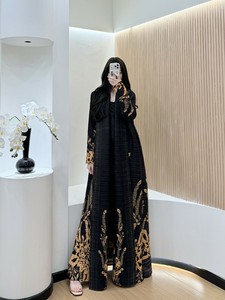 Robes et tuniques Miyake plissées <span class=keywords><strong>Ayaba</strong></span>, élégantes, dignes et luxueuses, pour femmes musulmanes du Moyen-Orient, Dubaï, grandes tailles. - Product Image 3