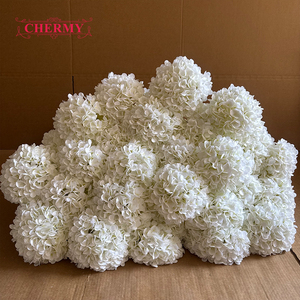 Nouvelle version améliorée : <span class=keywords><strong>Hortensia</strong></span> artificiel crème-blanc de 18 cm, grande tête, pour décoration de mariage et événements - Product Image 5