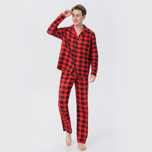Conjuntos familiares de Navidad 2 piezas Pjs de Navidad Pijamas a cuadros de Navidad rojos Conjuntos de pijamas de Navidad familiares a juego - Product Image 5