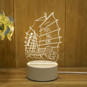 Acrylic 3D Valentine's <strong>Day</strong> Party Gift Children Cartoon Atmosphere LED <strong>Christmas</strong> <strong>Light</strong> Custom LOGO