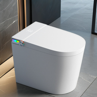 Mini toilette intelligente intelligente chasse d'eau automatique monobloc avec Drainage S-Trap articles sanitaires en céramique montés au sol pour salle de bain