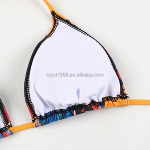 Traje de Baño Bikini de 3 Piezas para Mujer, Estampado Personalizado, con Tanga Floral y Sujetador Push-Up - Product Image 5