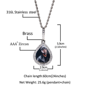 UWIN A Buon Mercato Su Misura Foto Del Pendente Immagine Pendenti Iced Out CZ Memoria Collana per Uomo Donna - Product Image 5