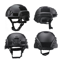 Casque Tactique ABS Réglable pour Vision Nocturne avec Protection Auditive, Support NVG Avant et Rail Latéral