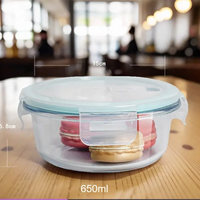 Ensemble de rangement en verre pour la cuisine, multi-capacités et multi-tailles, boîte à lunch respirante et fraîche allant au micro-ondes.