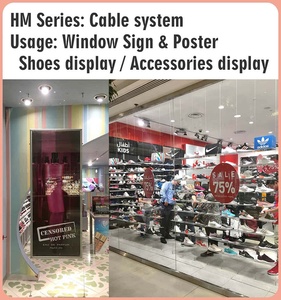 Sistema de Suspensión para Tiendas, Cables de Suspensión de Zinc Cromado, Soporte Ajustable en Altura para Exhibición en Interiores/Exteriores - Product Image 5