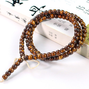 Cuentas de oración de semillas de Bodhi, cuentas redondas de madera de 6x7mm, 108 unidades, para hombres, mujeres, parejas, joyería de meditación - Product Image 1