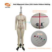 Maniquí de Vestir Profesional JUNMEI JMWEU40 de Fibra de Vidrio, sin Cabeza, Ajustable, con Hombros Plegables y Soporte Desmontable