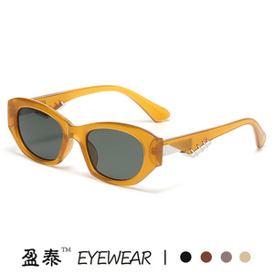 แว่นกันแดดทรงแคทอาย ยี่ห้อ Yingtai กรอบพลาสติกสีดำ ป้องกันรังสียูวี 400 แฟชั่นสำหรับผู้หญิง - Product Image 2