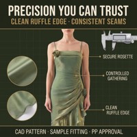 Robe longue à volants vert olive sur mesure pour femme, élégante, pour l'été, la plage, les vacances et les centres de villégiature
