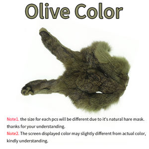 Máscaras de Pelo Natural de Conejo con Orejas <span class=keywords><strong>para</strong></span> Atado de <span class=keywords><strong>Moscas</strong></span>, Material de Piel de Conejo <span class=keywords><strong>para</strong></span> Pesca con Mosca de <span class=keywords><strong>Trucha</strong></span> - Product Image 6