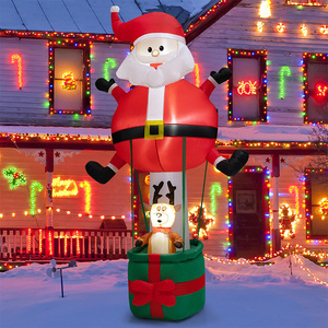 Hot Sell 15FT Santa Claus Christmas <strong>Inflatables</strong> <strong>Decorations</strong> <strong>Xmas</strong> <strong>Inflatable</strong> Saint Bernard Backyard Decor on Christmas - Product Image 5