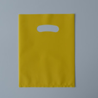 Sac en plastique personnalisé découpé à la forme avec poignée, multi-tailles, ovale, thermosoudé, coloré, pour cadeaux