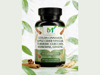 Complément Alimentaire OEM Cannelle de Ceylan + Berbérine + Ginseng, Énergie & Immunité, 60 Capsules