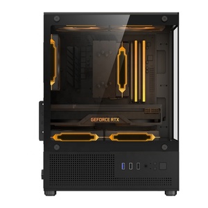 JNP Custom Mid-Tower Gamer Cabinet com MicroATX Form Factor Fonte de Alimentação e Water Cooling System PC Game Case - Product Image 3