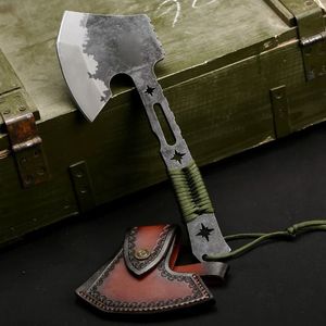 HK Pick Head <b>Axe</b> Ornament DIY Outdoor <b>Wood</b> Handle Stainless Steel Double Blade Hatchet 10cm Cutting Edge 1 Year Warranty - Product Image 1