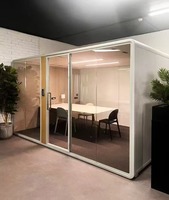 Vente en gros Cadre en acier moderne pour bureau, hôtel, hôpital, centre commercial Utilisation bureau de luxe Pod insonorisé pour réunion