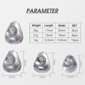 USA TEXAS Style <span class=keywords><strong>Free</strong></span> Rig Matériel de pêche Petits accessoires Plomb coulissant en plomb - Product Image 3