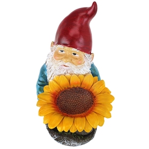 Resina girasole Sami giardino nano uccello alimentatore statua. Giardino esterno decorazione prato in resina artigianato - Product Image 6