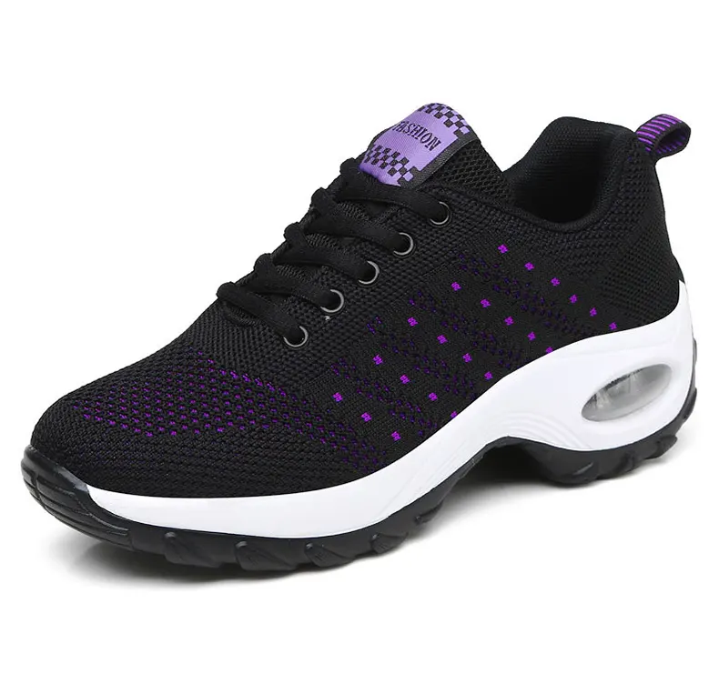 Spring fly woven thick bottom lightweight Women Fashion Sport Running Shoes,Women's Net Cloth Sneakers Casual Sports Shoes