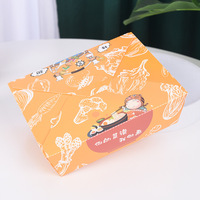 Vente en gros Boîte d'emballage sulfurisé pour fast-food Boîte à emporter pour sushi rapide avec gaufrage et stratification mate