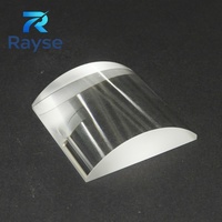 Lentille cylindrique convexe plate personnalisée en verre de silice fondue, support OEM