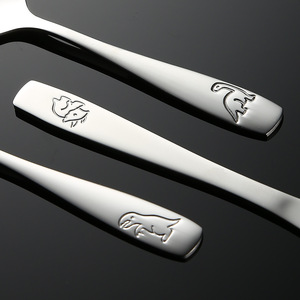 Bộ dao kéo bằng thép không gỉ dễ thương dành cho trẻ em Nhà hàng gia đình Bộ thìa và nĩa ăn Bộ đồ ăn bằng thép không gỉ dành cho trẻ em - Product Image 4