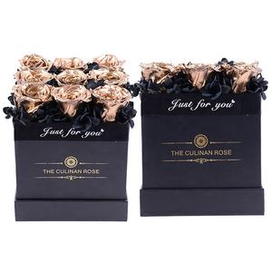 कस्टम हमेशा के लिए फ्लोरेस p erserved अनन्त गोल्डन गुलाब सोने में संरक्षित गुलाब उपहार बॉक्स - Product Image 1