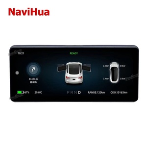 มาตรวัดความเร็ว LCD Navihua จอแสดงผล LCD แดชบอร์ด Android Auto มาตรวัดดิจิตอล เครื่องเล่น DVD ในรถยนต์ Android สำหรับ Tesla Model 3 Model Y - Product Image 2