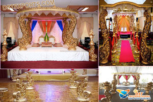 Mandapam de mariage en paon de Manavarai, Sri Lanka, magnifique mandapam de mariage en paon du Sri Lanka, mandapam de mariage indien du sud pour Chicago - Product Image 3