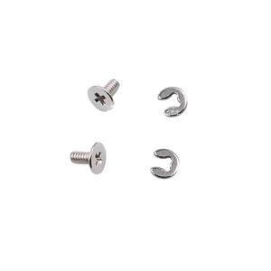 2 tornillos + 2 arandelas adecuadas para la instalación de tornillos en la cubierta trasera de la batería del New 3DS, 3DSLL, 3DSXL - Product Image 1