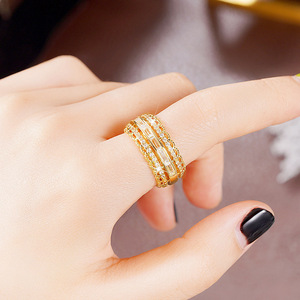 Anello di Lusso con Zirconi Floreali per Donne, Elegante Gioiello da Dito alla Moda - Product Image 2