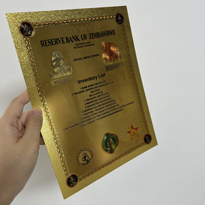 Free Fast Shipping Continuous Serial Number Coding Zimbabwe Banknote Souvenir Certificate - Product Image 3