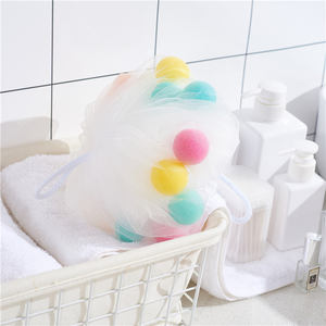Kustom jaring plastik PE spons mandi Loofah buket pembuat gelembung Scrubber pengelupas kulit pembersih mandi E09 - Product Image 5