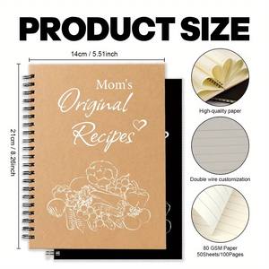 Carnet <span class=keywords><strong>de</strong></span> recettes artistique OEM A5, 100 pages, spirale dorée, planificateur <span class=keywords><strong>de</strong></span> <span class=keywords><strong>cuisine</strong></span> pour enregistrer les recettes, <span class=keywords><strong>la</strong></span> préparation des repas et les notes <span class=keywords><strong>de</strong></span> cuisson quotidiennes - Product Image 4