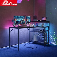 Escritorio para Juegos Foshan con Estante de Almacenamiento y Luz Ambiental LED