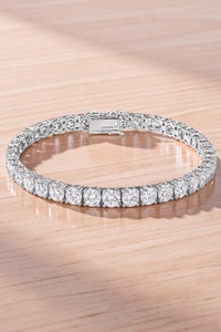 AFAR JEWELS Best Selling Silver Plated <b>Freshwater</b> <b>Pearl</b> Tennis <b>Bracelet</b> Moissanite Brilliant Cut Brilliance Luxury Fashion - Product Image 2
