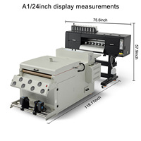 Haute qualité A1 24 pouces 9 couleurs DTF transfert Fluorescent 60cm 3 têtes I3200 imprimante DTF pour T-shirt vêtements Machine d'impression