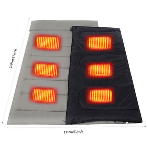 Sac de couchage en <span class=keywords><strong>duvet</strong></span> d'oie de style momie chauffant électrique USB 5V pour le camping en plein air par temps froid, taille plus grande pour deux personnes - Product Image 5