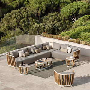 Nuovo arrivo divano Set mobili all'aperto Hotel Resort in legno di Teak divano impermeabile divano <span class=keywords><strong>da</strong></span> giardino Set divano - Product Image 6