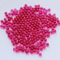 1,5 mm 1,8 mm 2 mm 5 #   Boule de rubis synthétique en corindon rouge