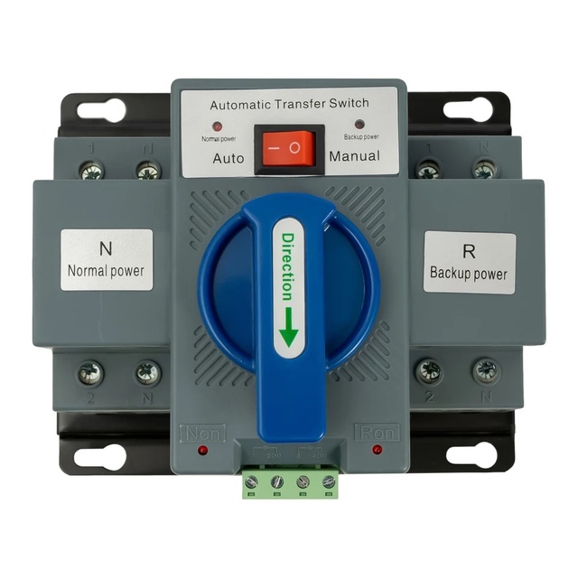2P 63A ATS Dual Power Automatic Transfer Switch Conventional Type for Generator Changeover 110V GCQ2-63/2 Breaking Capacity None