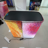Table d'exposition électrique grand format avec LED intégrée, présentoir portable pour sublimation par transfert thermique