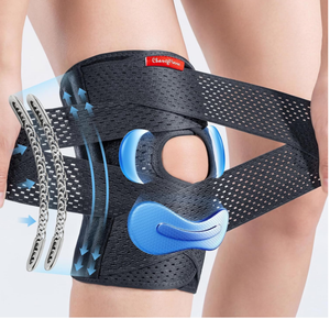 อุปกรณ์พยุงเข่าระบายอากาศได้ดี พร้อมสายรัดด้านข้างแบบ V-Straps และการรองรับขั้นสูงสำหรับภาวะหมอนรองเข่าฉีกขาด โรคข้ออักเสบ และอาการบาดเจ็บที่เอ็นเอ็มซีแอลและเอ็นเอซีแอล - Product Image 1