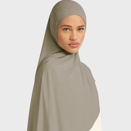Ethnic Headscarf Solid Color Glossy Satin
