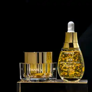 99.9 % Reines 24K Gold Flocken gesichtsserum Creme Anti-Falten Anti-Aging dunkle Flecken Aufhellung 24K Gold Hautpflege-Set