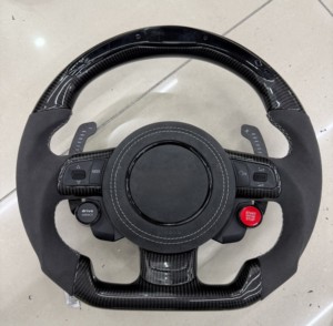 Volant de direction en fibre de carbone LED pour Audi A4L A6L A5 A3 A7 Q5 Q7RS3 RS4 <span class=keywords><strong>S4</strong></span> S5 S6 RS3 RS5 RS7 R8, volant de voiture personnalisé - Product Image 1