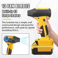 Souffleur de feuilles à jet sec pour batterie Dewalt 20V 60V, pompe à air, dépoussiéreur à air, ventilateur à turbine, souffleur d'air violent, souffleur à turbine